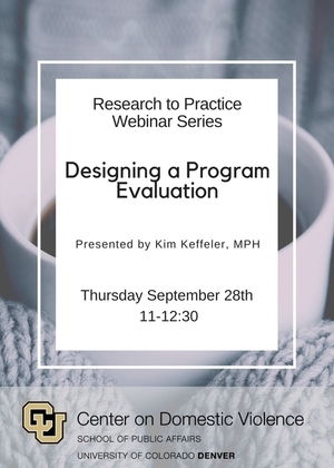 Designing a Program Evaluation Webinar