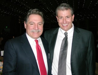 Honoree Walter Isenberg, left, with Rob Cohen