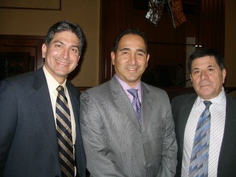  Luis Colon - left,  Board Chair, Denver Hispanic Chamber, Jeffrey Campos - President and CEO, Denver Hispanic Chamber and Zee Ferrufino - Board member Denver Hispanic Chamber